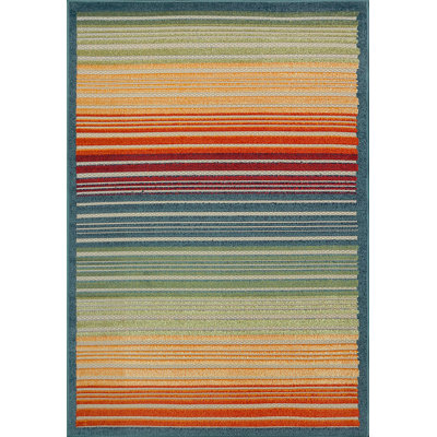 Daelani Striped Indoor / Outdoor Rug