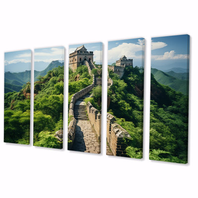 Grande muraille de Chine, art mural 5 pièces