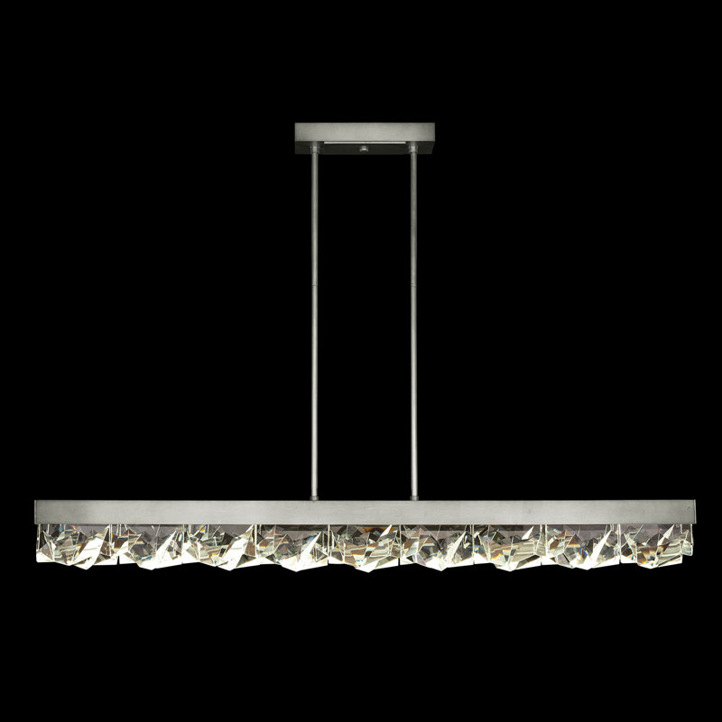 Luminaire suspendu linéaire 54,5 po Strata, Feuille d'argent