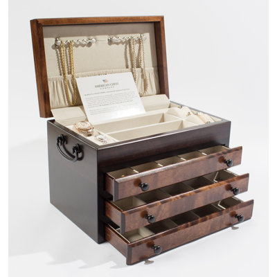Wood Jewelry Box + Drawers