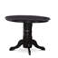 L'ensemble de 3 tables de salle à manger modernes comprend une table de cuisine ronde avec piédestal et 2 chaises de salle à manger Parson en tissu beige clair, noir-84760772-84760773-32922159