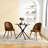 Maycel 3-Pieces Dining Table Set Round Table Top Upholstered Chairs Perfect for Small Kitchen Dining Room Spaces Apartments Breakfast Nooks Office Reception Room-627838106-627838052