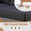 Ensemble de patio complet en rotin pour 5 personnes avec foyer Ben-97923052-99299910