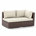 Beige Cushion/Brown Frame