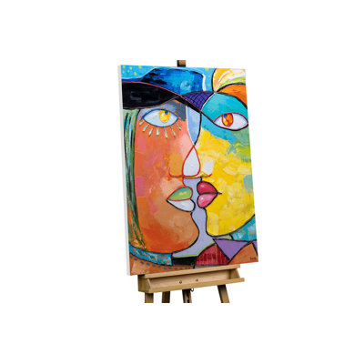 Face to Face Hand -Painted Acrylic Painting
