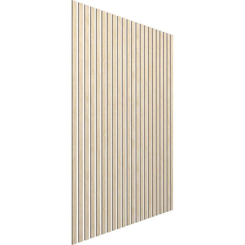 Adjustable Wood Slat Wall Panel Kit, 1"W x 47"H x 0.25"T, Walnut
