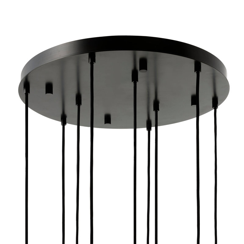 Javier Multi-Port Chandelier, Smoke, English Bronze, 5 Lights