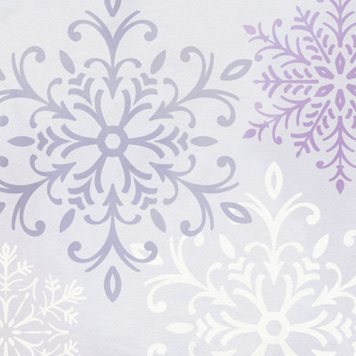 Pastel Snowflakes II by Victoria Barnes - No Frame Print on Canvas