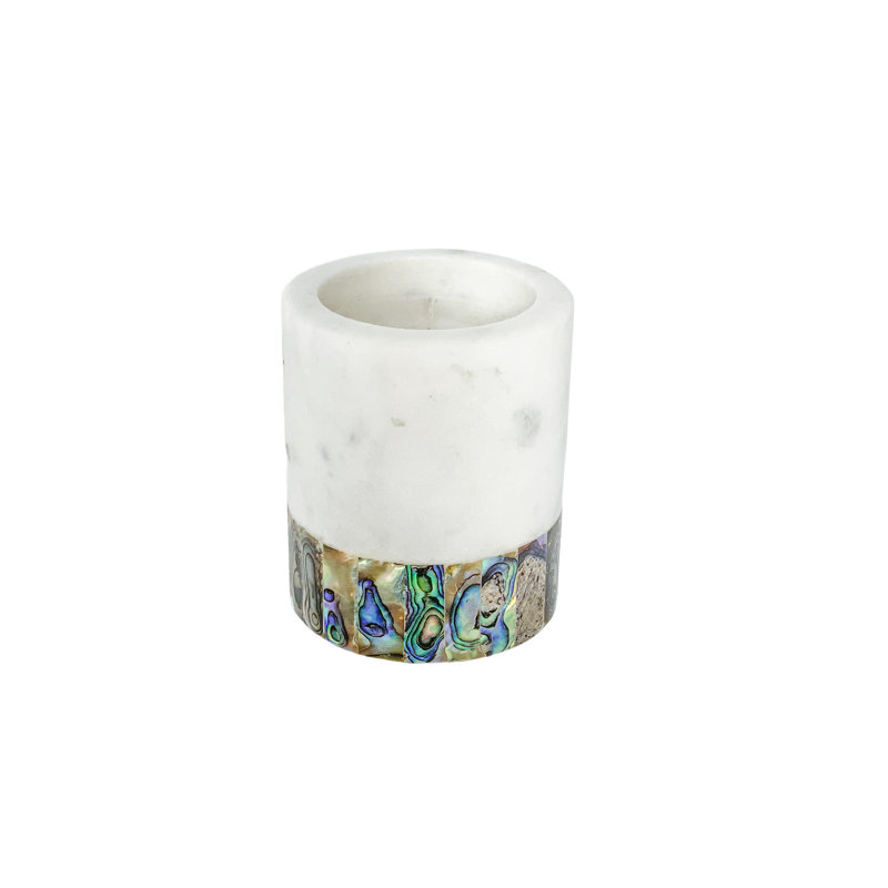 Mother Of Pearl Marble Eucalyptus Scented Votive Candle