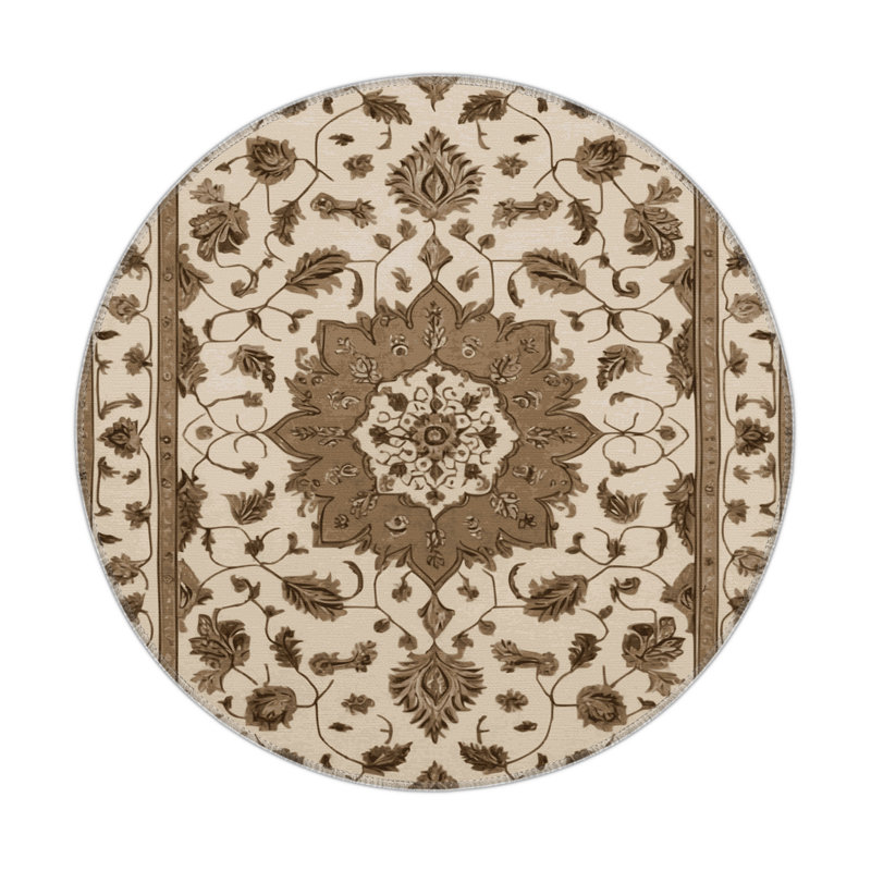 Tabriz Beige Indoor and Outdoor Area Rug, Rectangle 8' x 10'