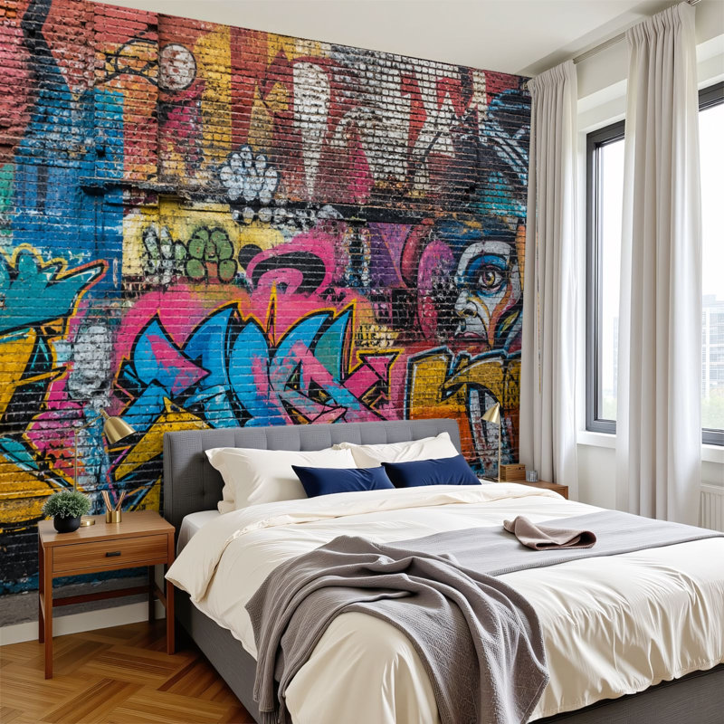 Murale de papier peint auto-adhésif et amovible, L 69 po x l 96 po