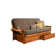 Johnte Full 80" Futon Frame and Mattress with Drawer set