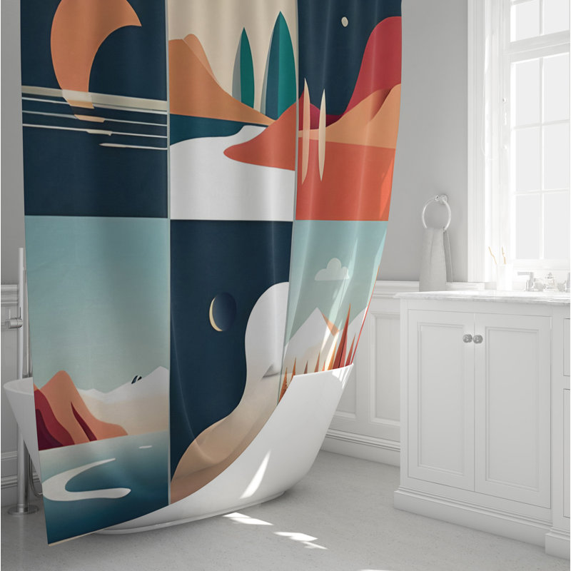 Ripton Patchwork Shower Curtain, 83" H x 70" W