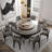 Rosalia Round Glass Top Dining Table-1720386992