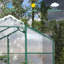 Serre en polycarbonate surélevée commercialisée à hauteur de gain de 6 pi x 6 pi et serres en aluminium ancrées pour une cour extérieure en toute saison-112301252-112301253