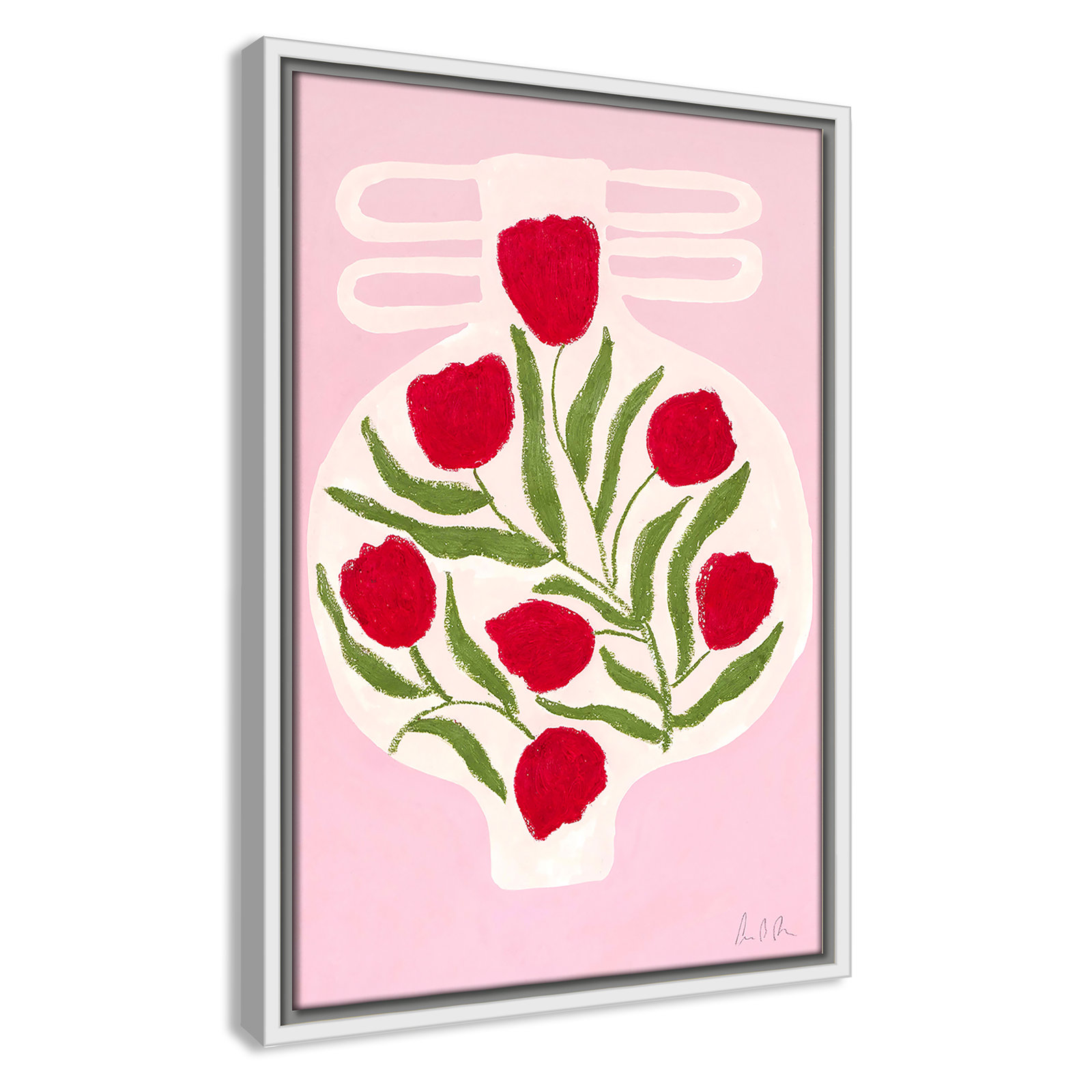 Vase No. 02 Print by Camilla Bergqvist, 19.5" H x 13.5" W, White