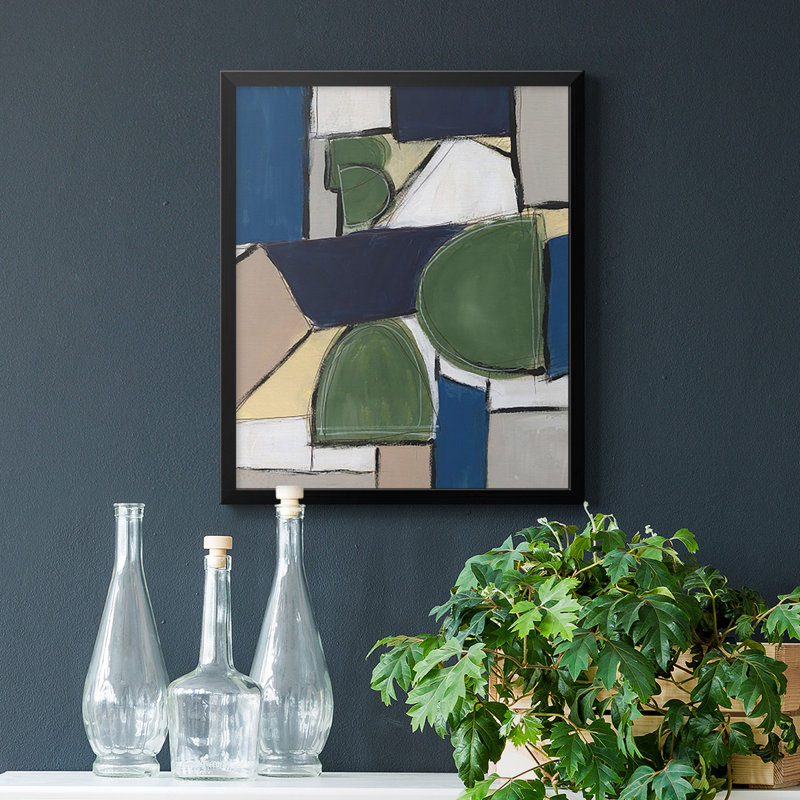 Toile encadrée de qualité supérieure Spatial Mix II - prête à être accrochée, Noir, H 24 po x l 20 po