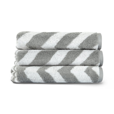 Premium 100% Cotton Wash Towel, White & Grey, 13.0 x 13.0 inches | 500 g/m² for Superior Absorbency | Gentle Machine Wash, Tumble Dry, Iron Safe | Perfect for Spa, Home, and Daily Use, Soft and Durable