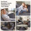 Canapé modulaire modulaire sans os, canapé Cloud surdimensionné avec coussins à haut dossier, aucun canapé requis pour le salon et l’appartement, sièges confortables pour les familles et les locataires, gris-426865064