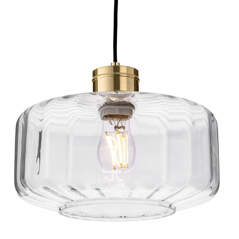 1 - Light Antique Brass Drum Pendant