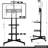 Adjustable Mobile TV Stand With Locking Wheels For 32-75" Flat Panel Screens, Portable TV Cart With Flexible Laptop Shelf, Supports Up To 110LB, Max VESA 600X400