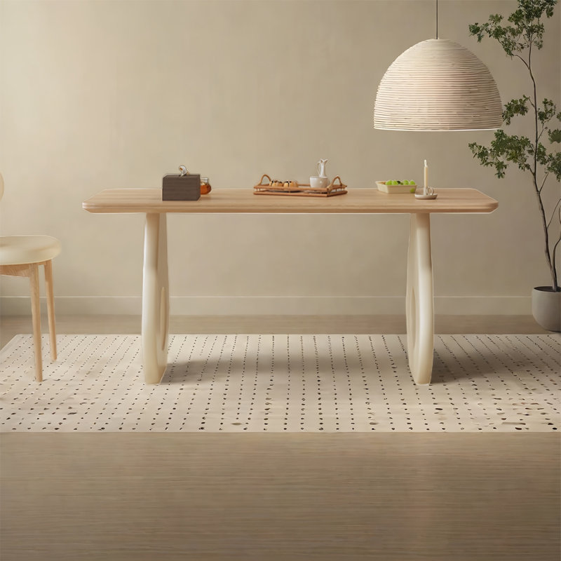 Table de salle à manger de style nordique, H 29,53 po x L 62,99 po x l 31,5 po
