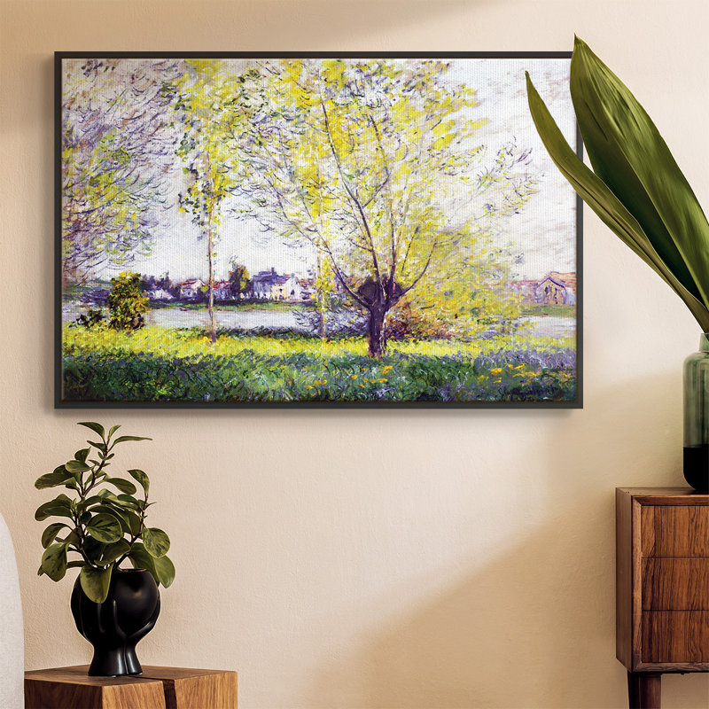 The Willows, 1880, reproduction d'art sur toile, H 25 po x l 37 po x P 2 po, Noir