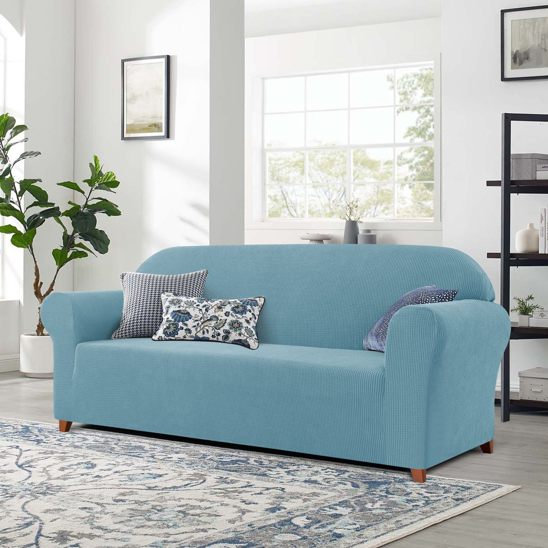 Soft Spandex Stretch Box Cushion Sofa Slipcover