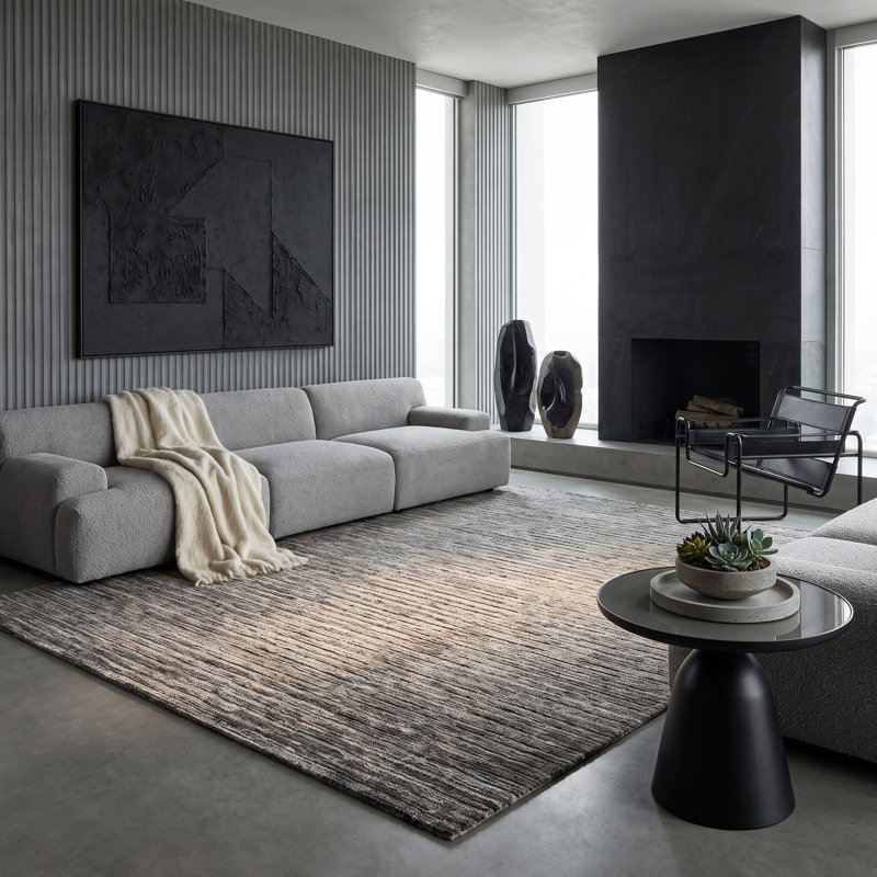 Eaton Wool and Viscose Indoor Rug, Rectangle 8' x 10'