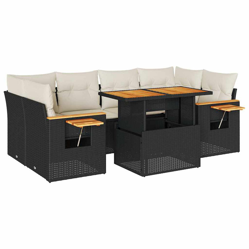 Ensemble de canapé de jardin Vidaxl - noir