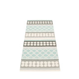 Asta Geometric Area Rug in Pale Turquoise/White/Gray