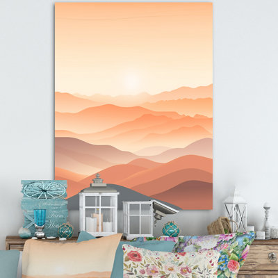 «Bold Sunset Mountain Horizon I», reproduction sur toile