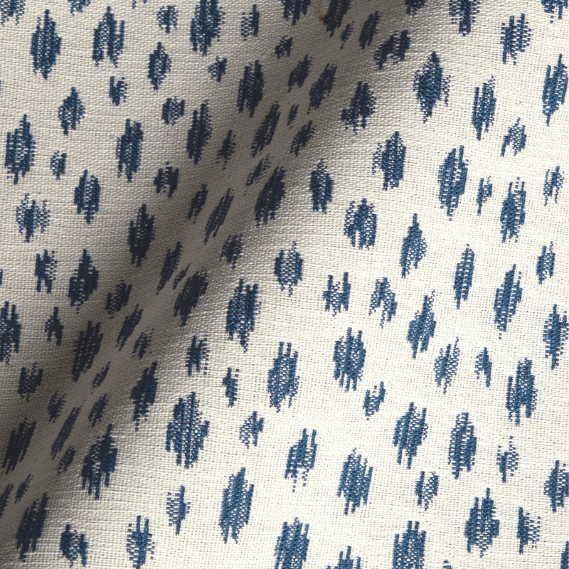 Granville Weaves Honfleur Cotton Blend Fabric, Navy