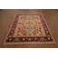 Tapis Oushak fait à la main à motif floral complexe 8 x 10