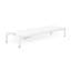 Chaise longue réglable en blanc avec structure et filet respirant, 2 2 rouille - structure en aluminium