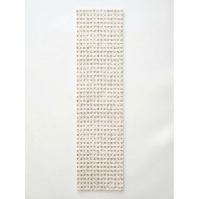 Chemin de table intérieur / extérieur naturel beige en tweed Harbor 14 x 72 po