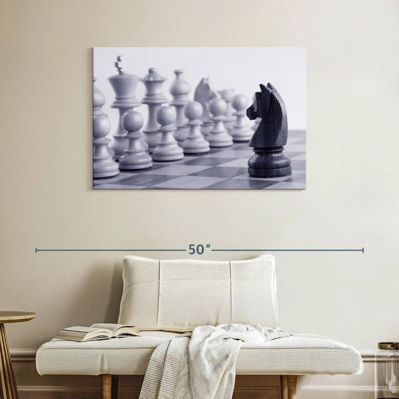 Senne Chess Game Knight, H 26 po x l 39 po