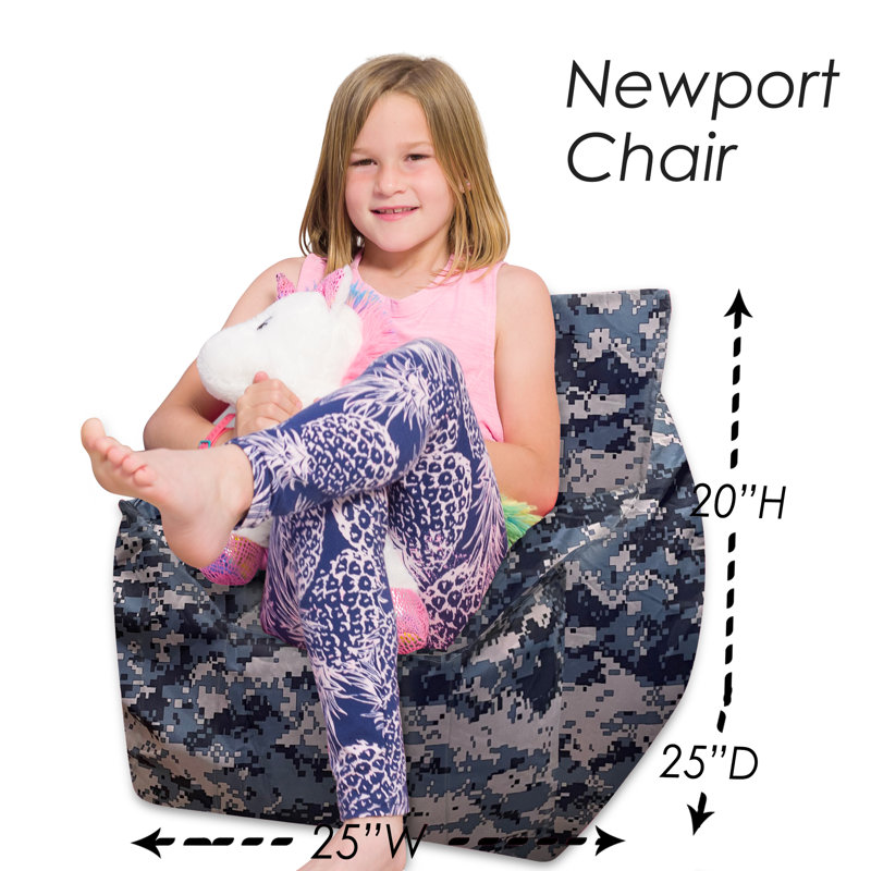 Fauteuil à billes Posh Creations, Nylon doux - Camouflage numérique