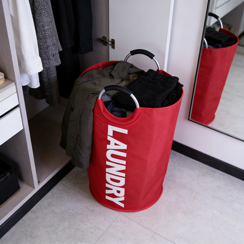 Red,2Pcs,Foldable Laundry Hamper With Handles, Water-Resistant Oxford Fabric Collapsible Storage Basket For Clothes And Garments,Waterproof, Moisture-Proof, Stain-Resistant And Easy To Clean