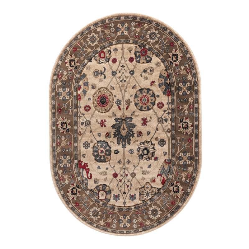 Sproule Floral Indoor Rug, Oval 5'2" x 7'5"