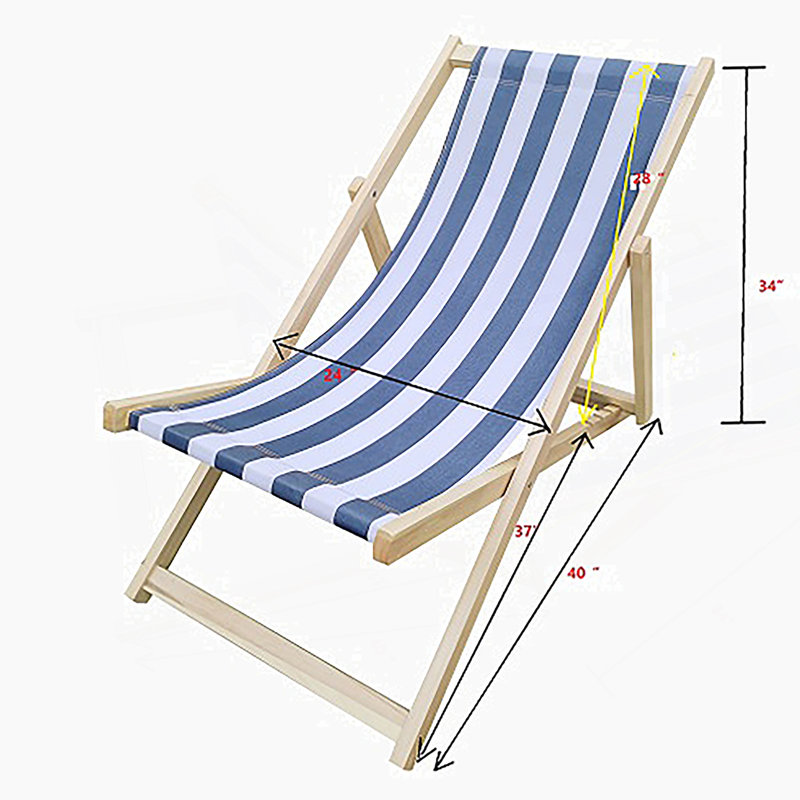 Chaise longue pliante Populus