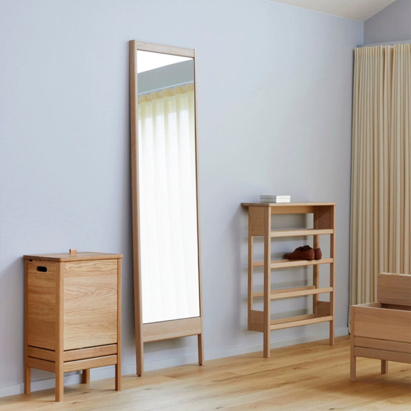 Miroirs pleine longueur rectangulaires en bois massif