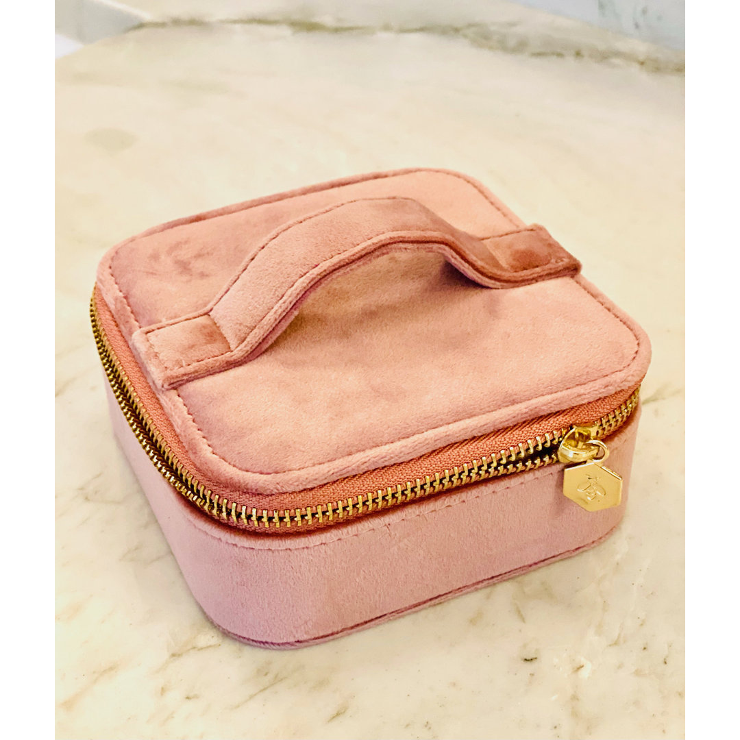 Deavian Soft Rose Jewelry Travel Case Rebrilliant