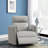 Sagen Glider Recliner w/Swivel, Gray Leather