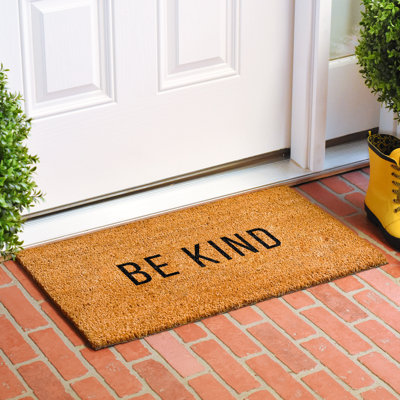 Tapis de porte antidérapant Ardan AllModern Be Kind