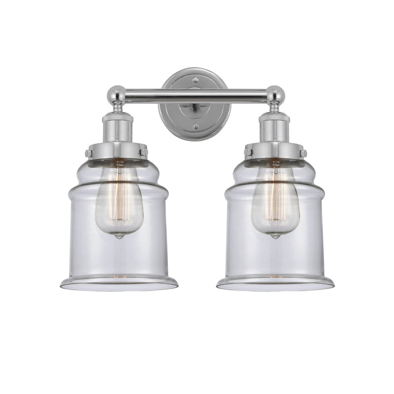 Cailen 2 - Light Dimmable Vanity Light, Clear, Polished Chrome