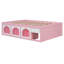 Lit plateforme double en bois avec rangement, design moderne rose et blanc