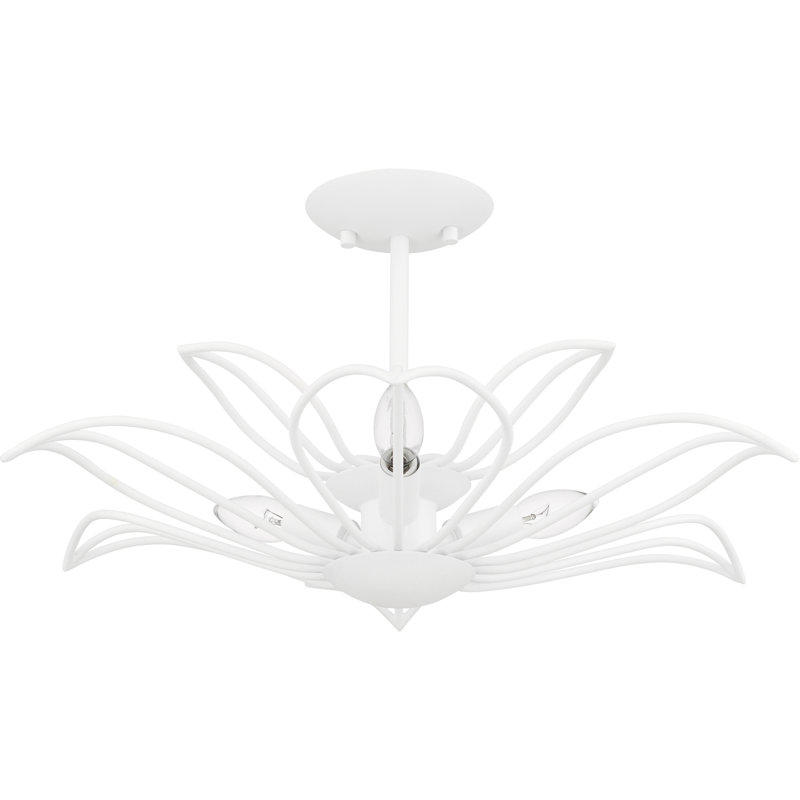 Plafonnier semi-encastré blanc sable 3 lumières Kersten