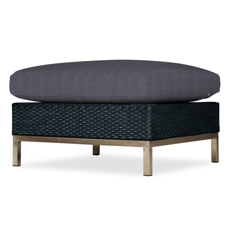 Elements Outdoor Ottoman, Cottage Pepper, Denim Blue