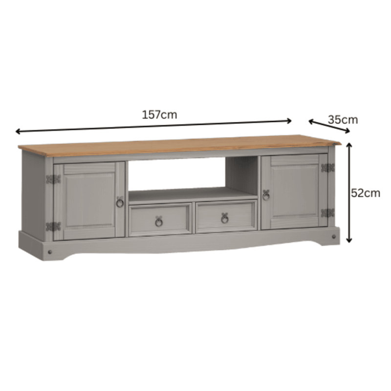 Lonara Unfinished TV Stand for TVs up to 88", Grey